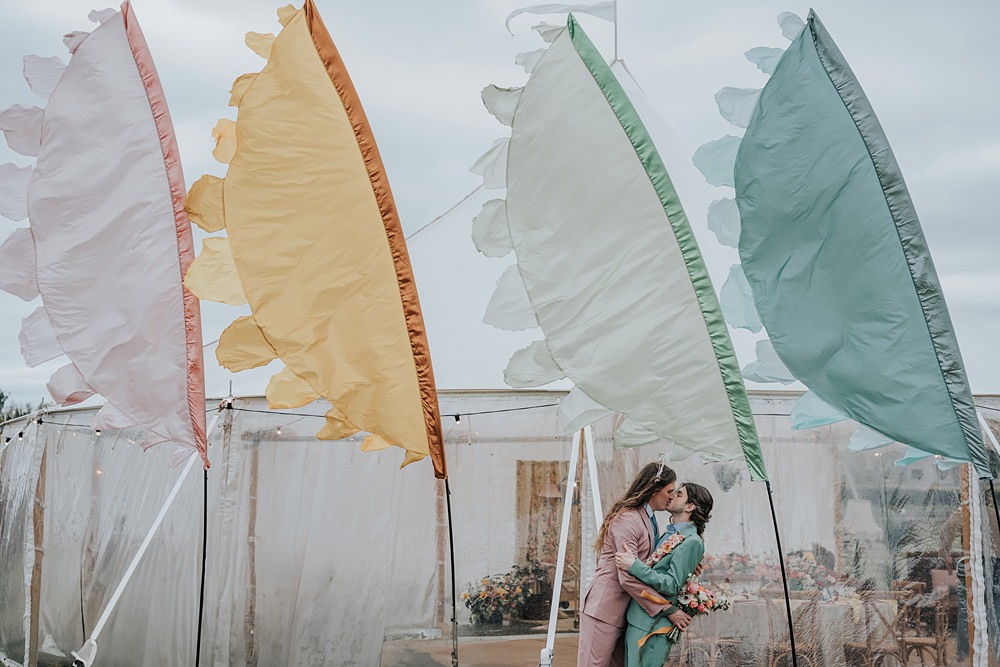 Cottagecore Wedding Ideas Melanie Barnfield Photography Festival Flags