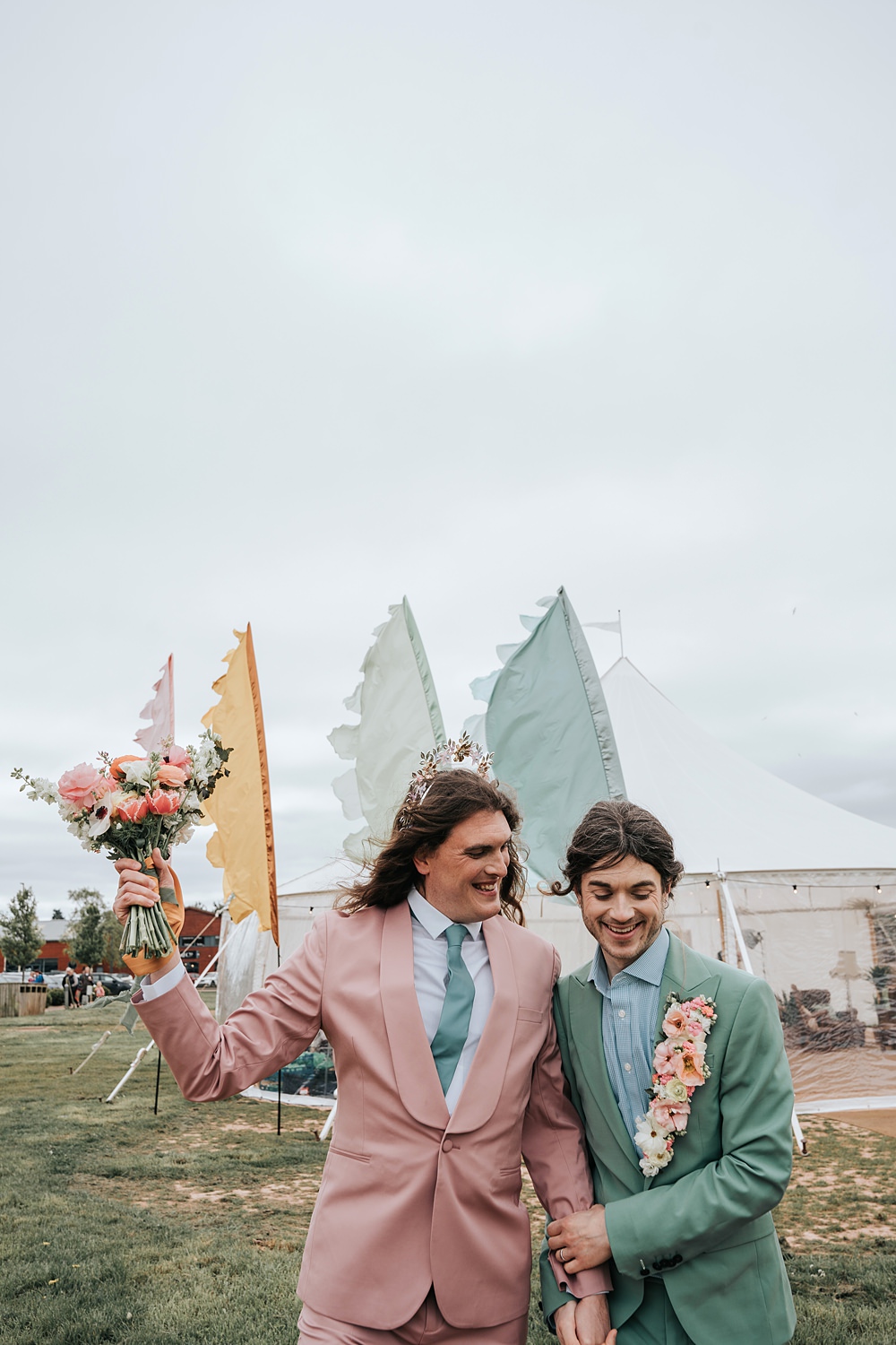Cottagecore Wedding Ideas Melanie Barnfield Photography Festival Flags