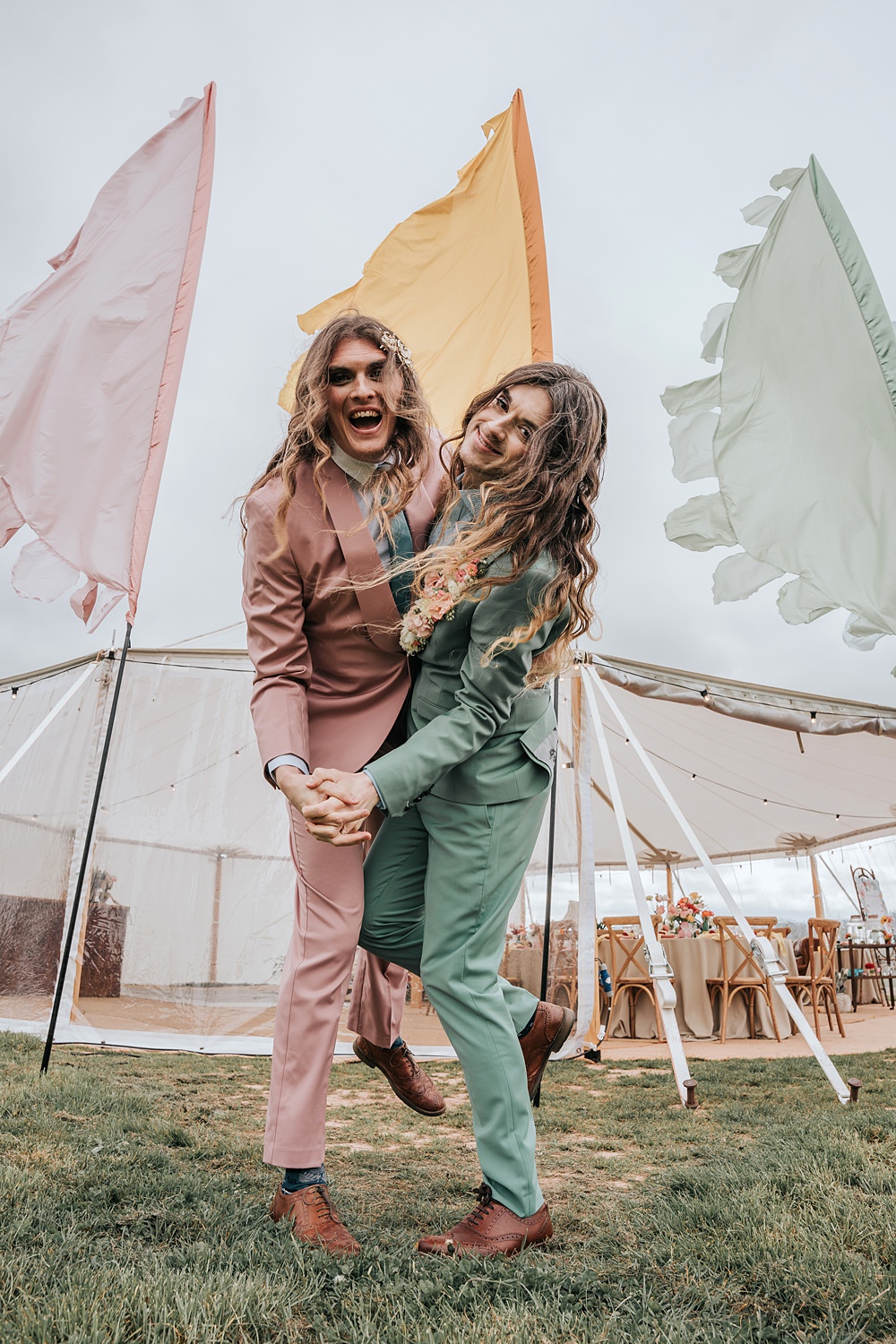 Cottagecore Wedding Ideas Melanie Barnfield Photography Festival Flags