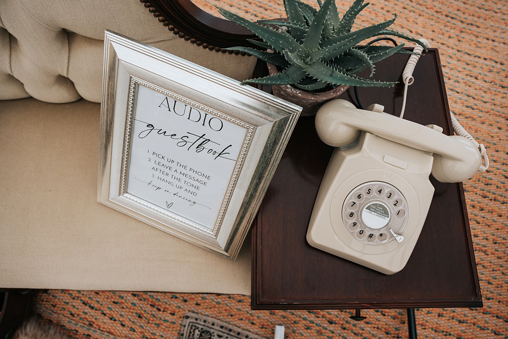 Cottagecore Wedding Ideas Melanie Barnfield Photography Audio Guest Book Telephone
