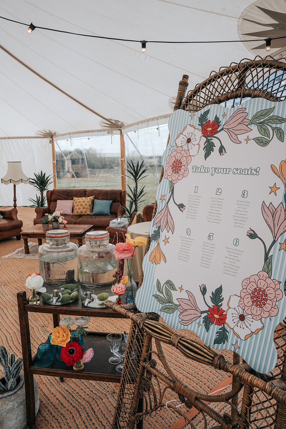 Cottagecore Wedding Ideas Melanie Barnfield Photography Floral Gingham Table Plan