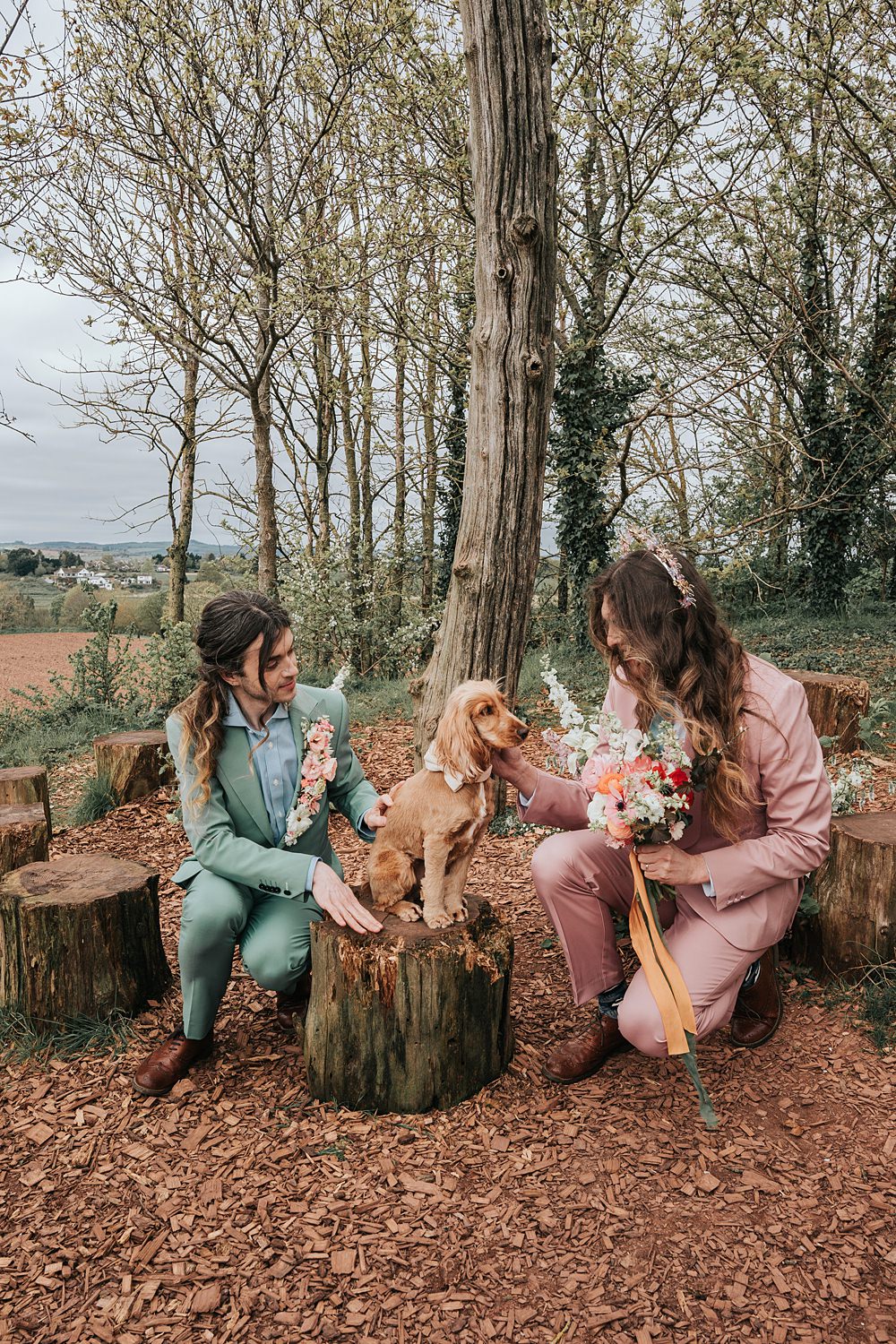 Cottagecore Wedding Ideas Melanie Barnfield Photography Pet Dog