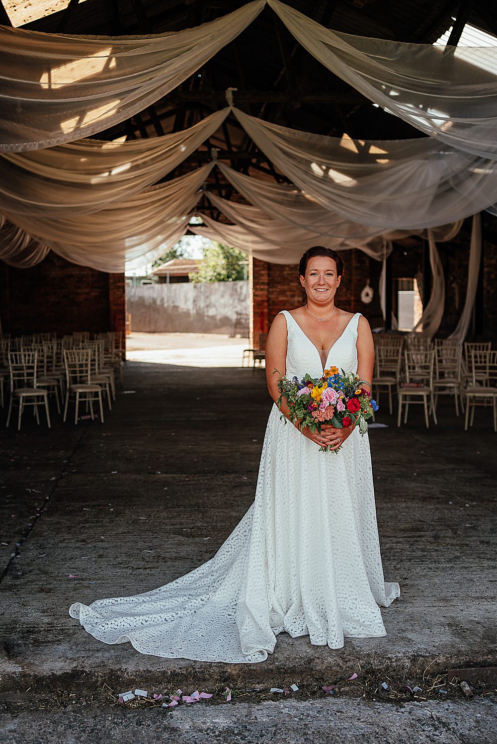 Fife Farm Wedding Joy Story Photo Lace Strap Madi Lane Bridal Dress