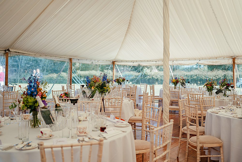 Fife Farm Wedding Joy Story Photo Marquee Decor Round Tables Reception