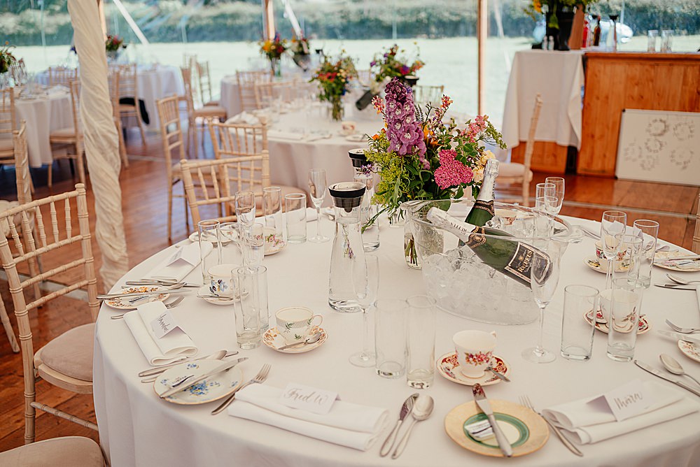 Fife Farm Wedding Joy Story Photo Marquee Decor Round Tables Reception