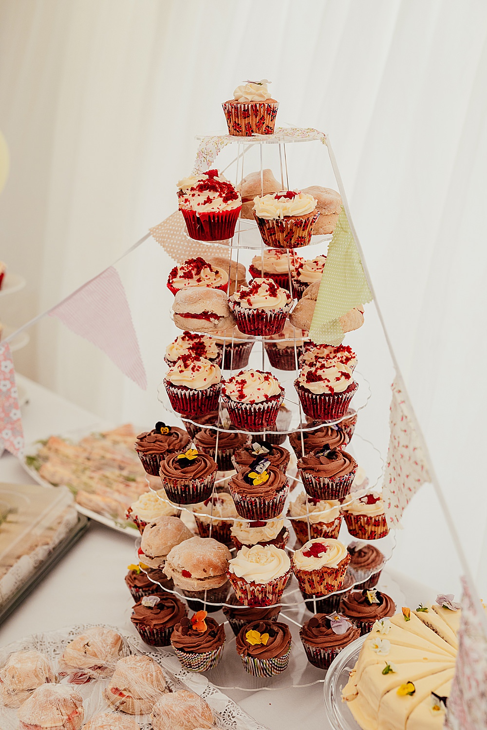 Fife Farm Wedding Joy Story Photo Cupcake Tower