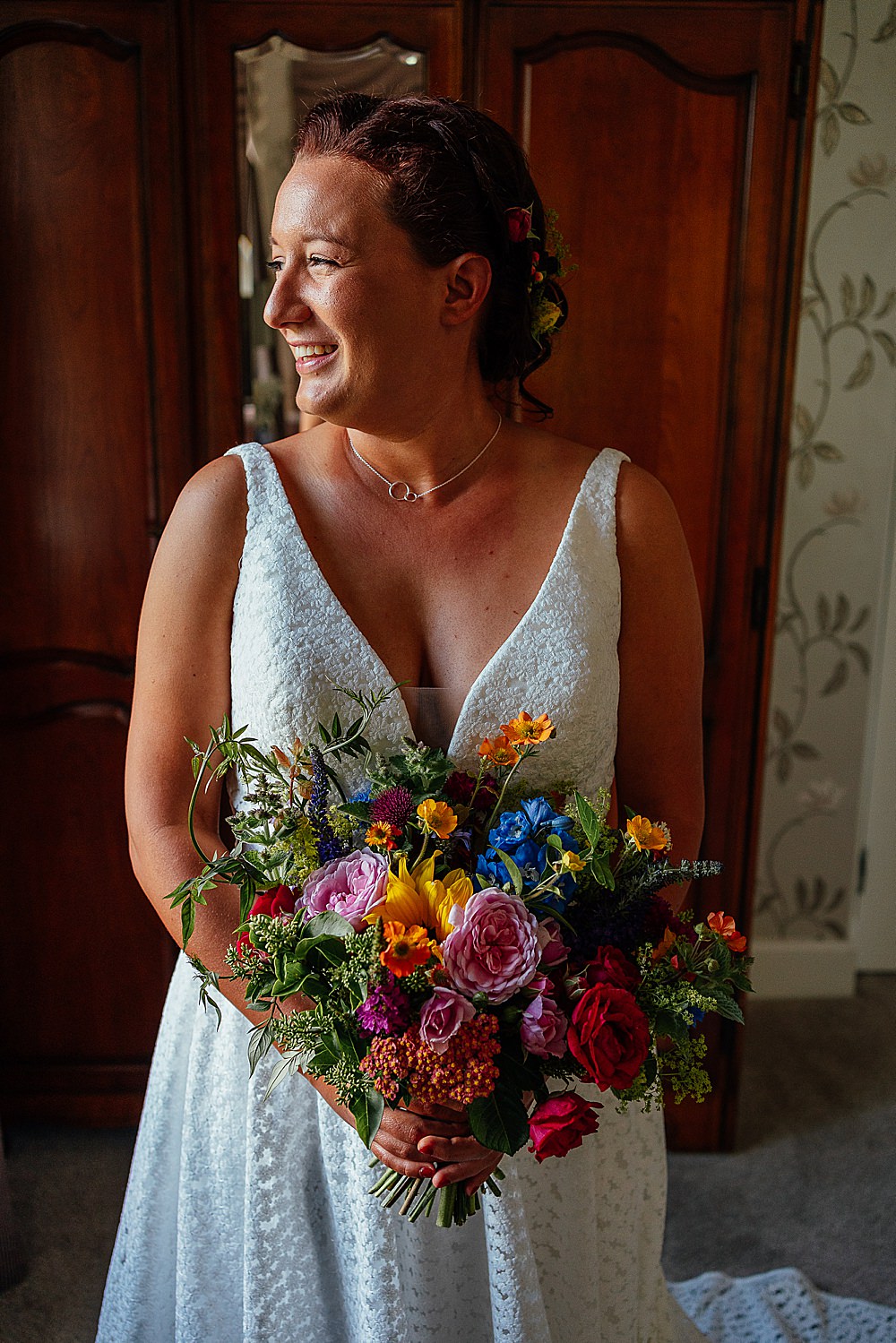 Fife Farm Wedding Joy Story Photo Lace Strap Madi Lane Bridal Dress