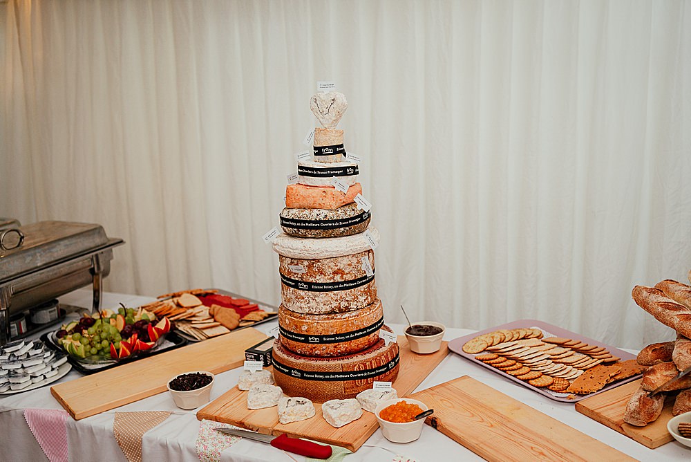 Fife Farm Wedding Joy Story Photo Cheese Cake Stack Tower