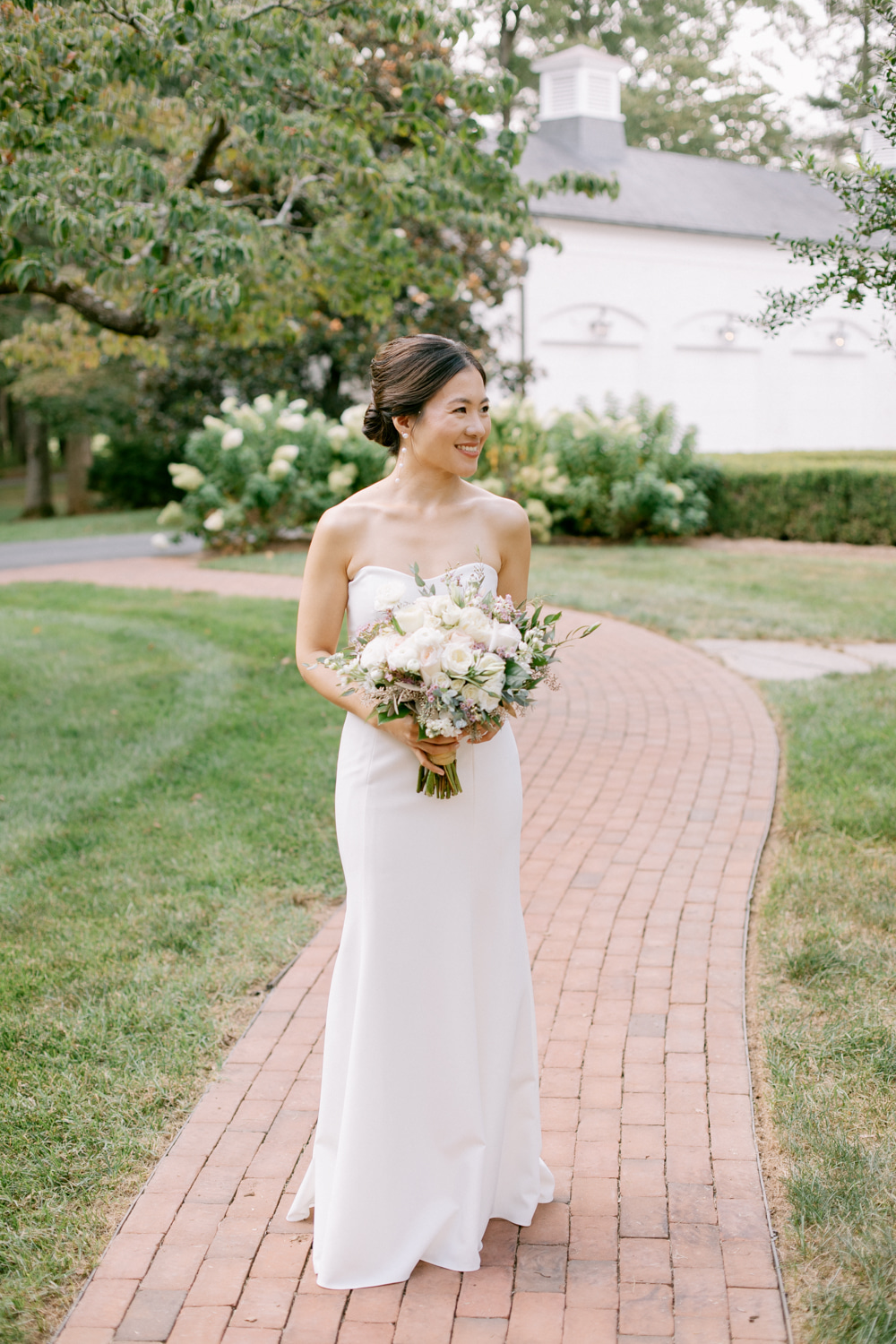 Keswick Vineyards Wedding The Smiths Photography Fit Flare Strapless Bridal Gown Jenny Yoo