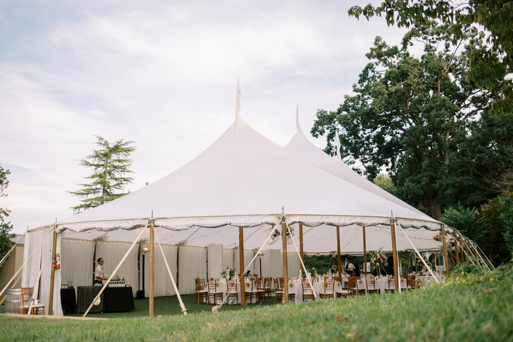 Keswick Vineyards Wedding The Smiths Photography Pole Tent Marquee Open Side Decor