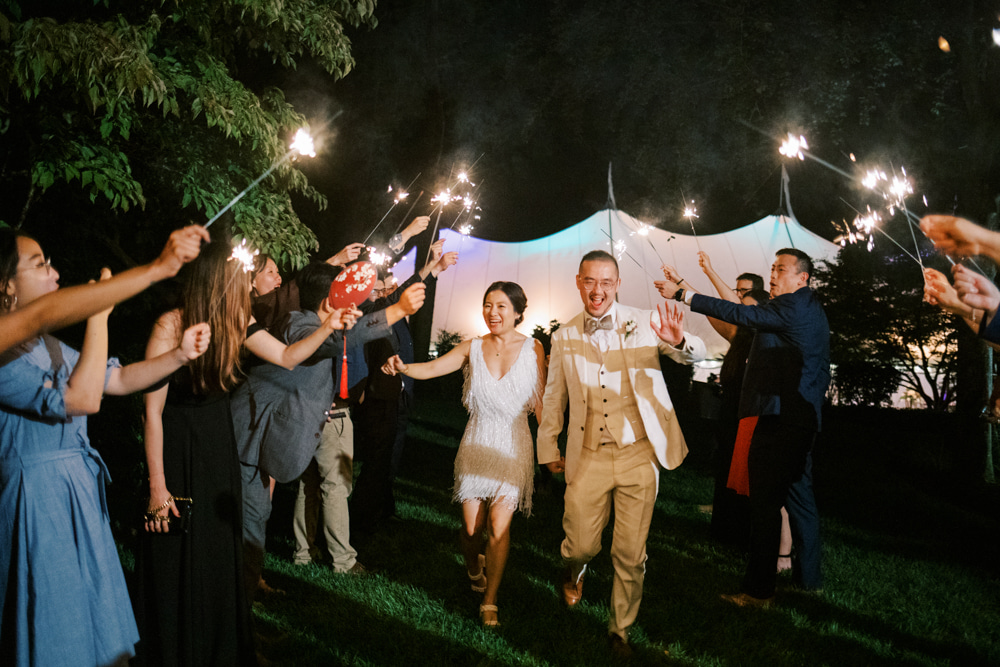 Keswick Vineyards Wedding The Smiths Photography Sparkler Exit