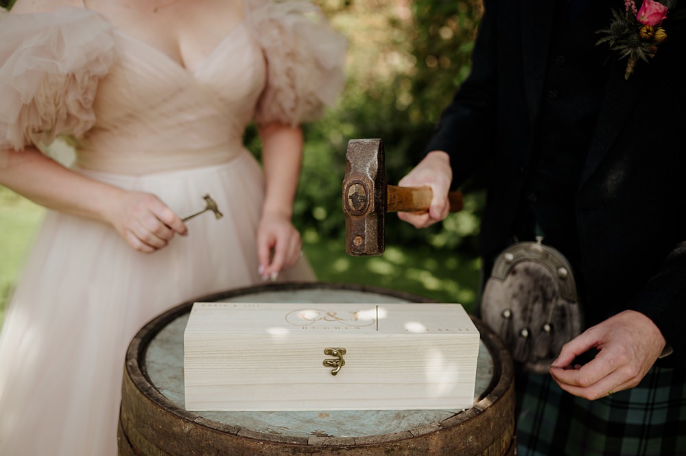 Perthshire Barn Wedding Nicola Stewart Photography Hammer Nail Ceremony Ritual