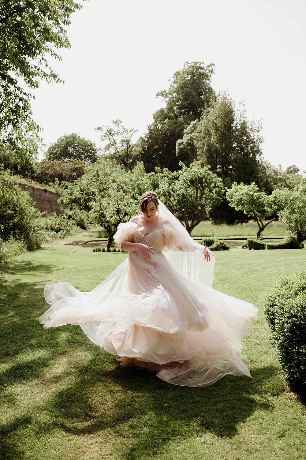 Perthshire Barn Wedding Nicola Stewart Photography Nicole Milano Tulle Dress Bride Ruffle Sleeve