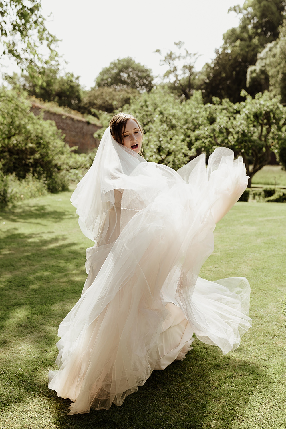 Perthshire Barn Wedding Nicola Stewart Photography Nicole Milano Tulle Dress Bride Ruffle Sleeve