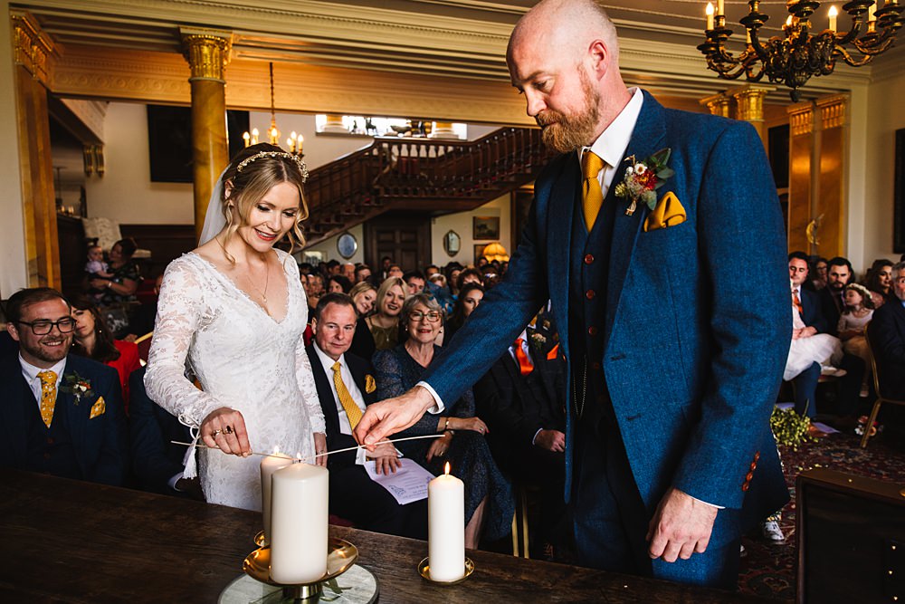 Shropshire Country House Wedding Kate Jackson Photography Candle Lighting Ceremony Ritual