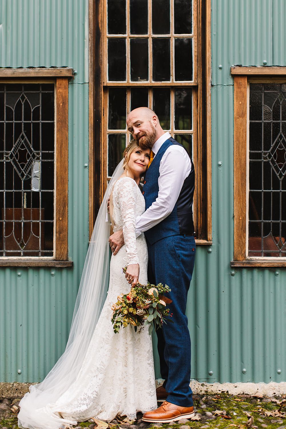 Shropshire Country House Wedding Kate Jackson Photography Willowby by Watters Lace Long Sleeve Dress Bride Veil