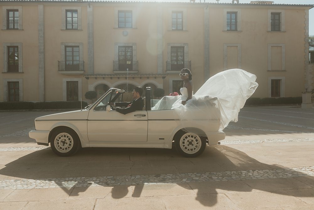 Son Julia Country House Wedding Wedding Adrian Restuccia Vintage Car Transport