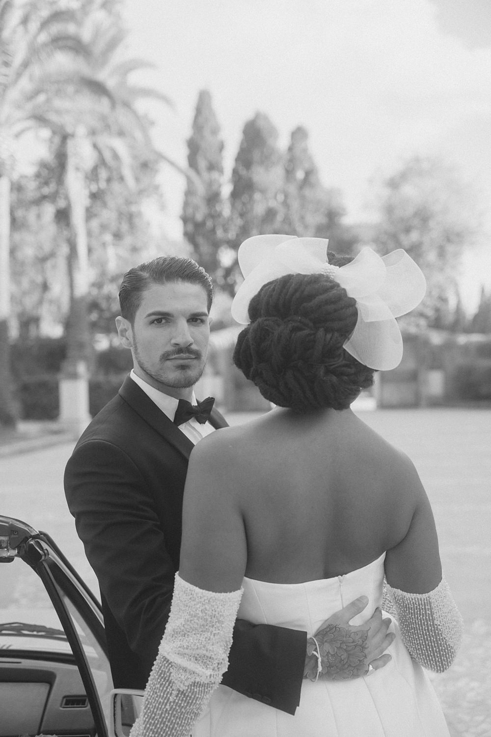 Son Julia Country House Wedding Wedding Adrian Restuccia Bow Veil Bride Hairstyle
