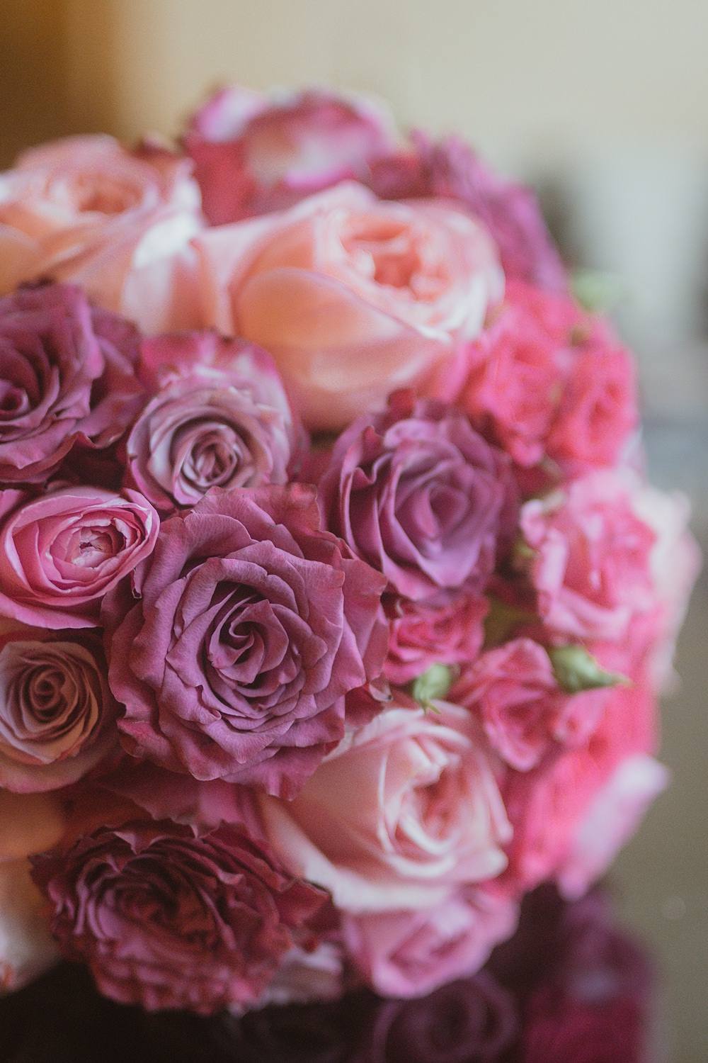 Son Julia Country House Wedding Wedding Adrian Restuccia Red Pink Rose Bridal Bouquet