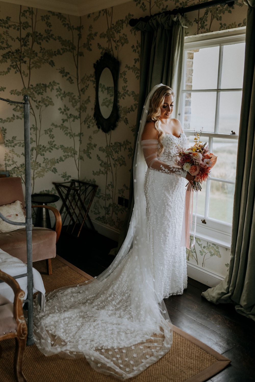 Elmley Nature Reserve Wedding Chris Blackledge Photography Made With Love Bridal Gown Sleeves Veil Floral