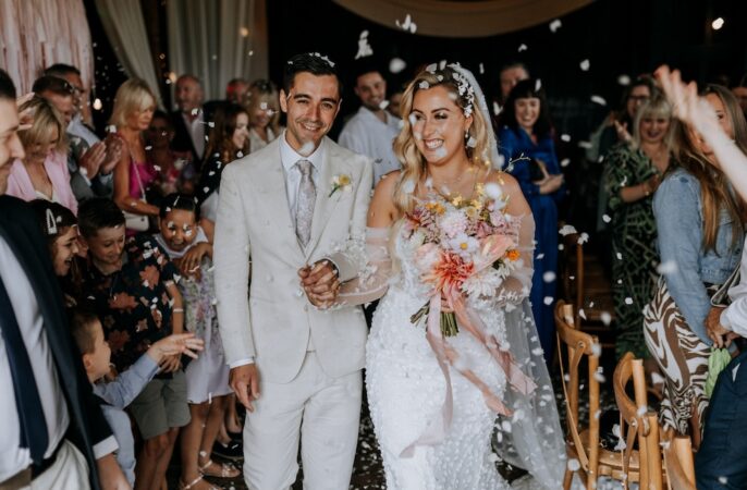 Elmley Nature Reserve Wedding Chris Blackledge Photography Confetti Throw