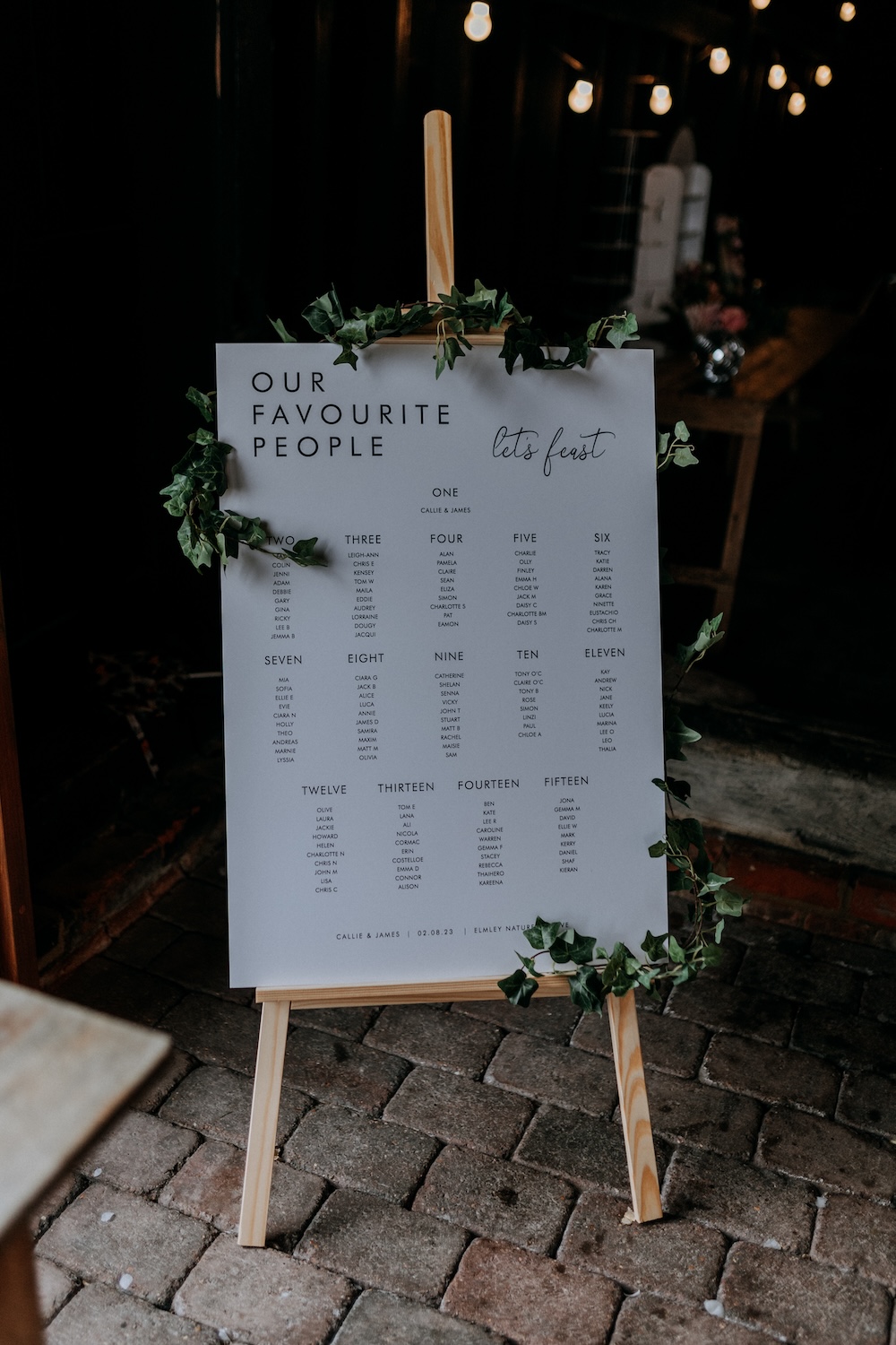 Elmley Nature Reserve Wedding Chris Blackledge Photography Simple Table Plan Easel Greenery