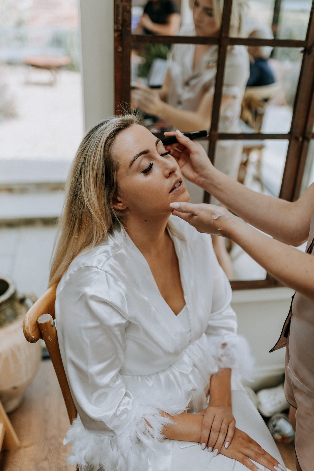 Elmley Nature Reserve Wedding Chris Blackledge Photography Bride Makeup Robe