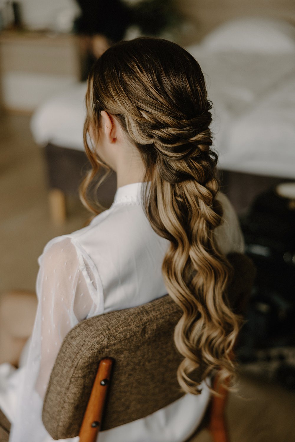 Hotel Katla Wedding ISKRA Photography Bridal Hairstyle Waves Braids Plaits Long Hair