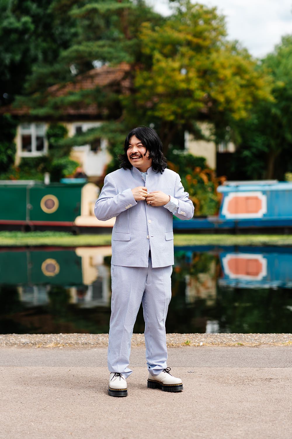 Lea Rowing Club Wedding Marianne Chua Photography Groom Blue Nehru Suit
