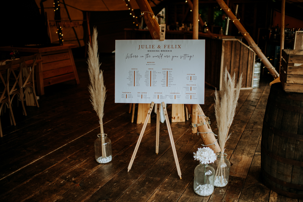 Lincolnshire Garden Wedding Kazooieloki Photography Table Plan Easel Pampas Grass
