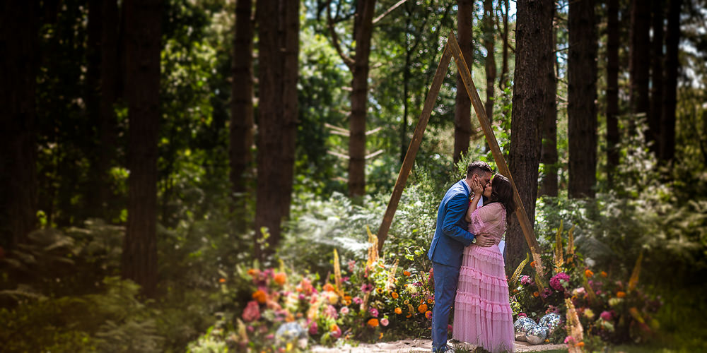 Pink Orange Disco Wedding Lisa and Neil Wedding Photography