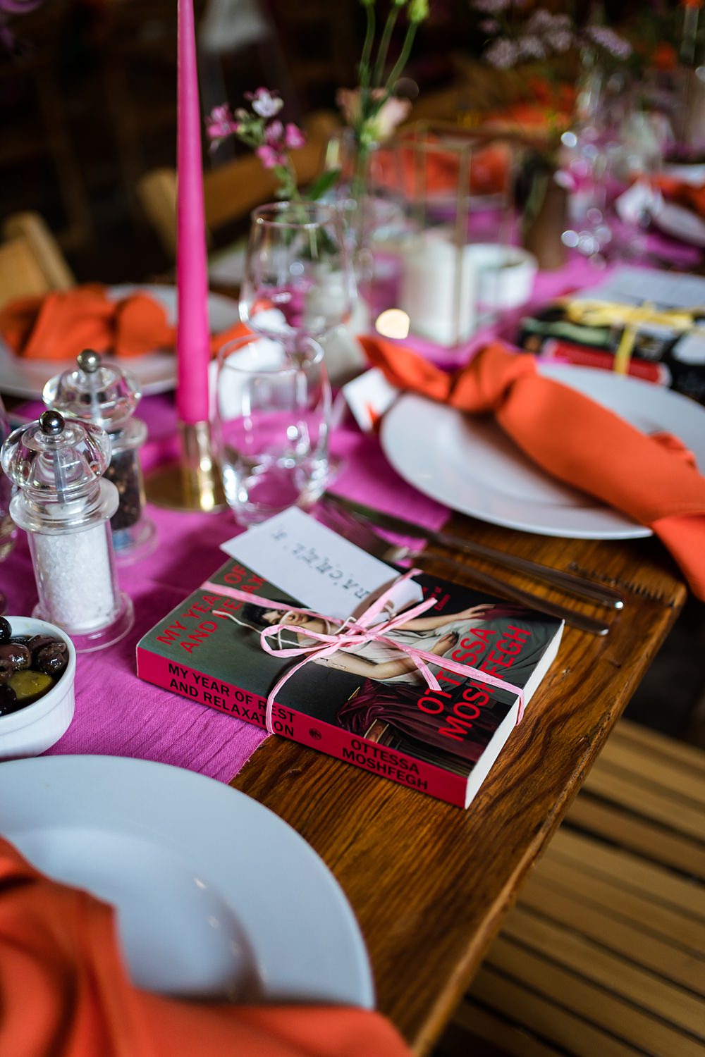 Pink Orange Disco Wedding Lisa and Neil Wedding Photography Book Facours