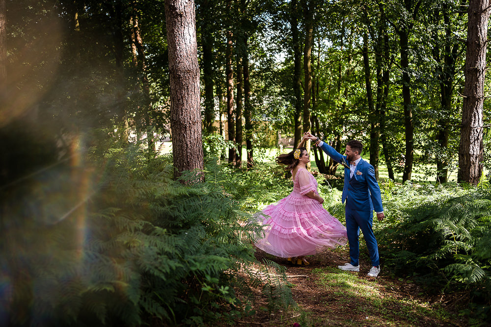 Pink Orange Disco Wedding Lisa and Neil Wedding Photography