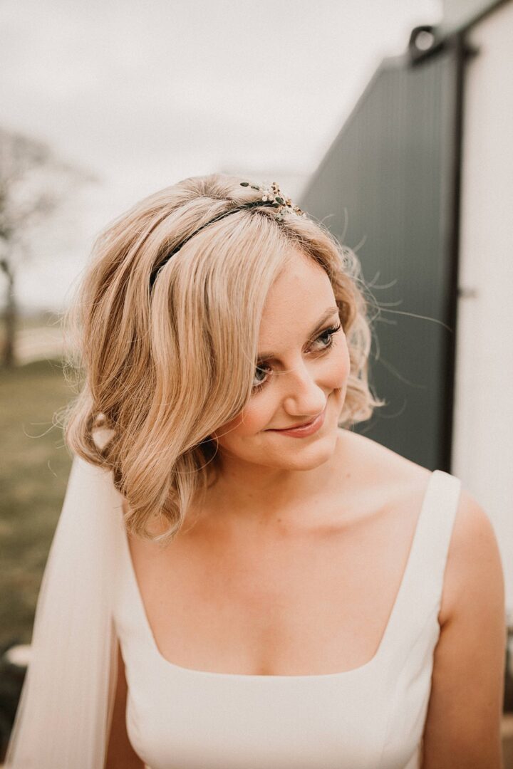Short Curls Hair Band Wedding Hair Love Luella