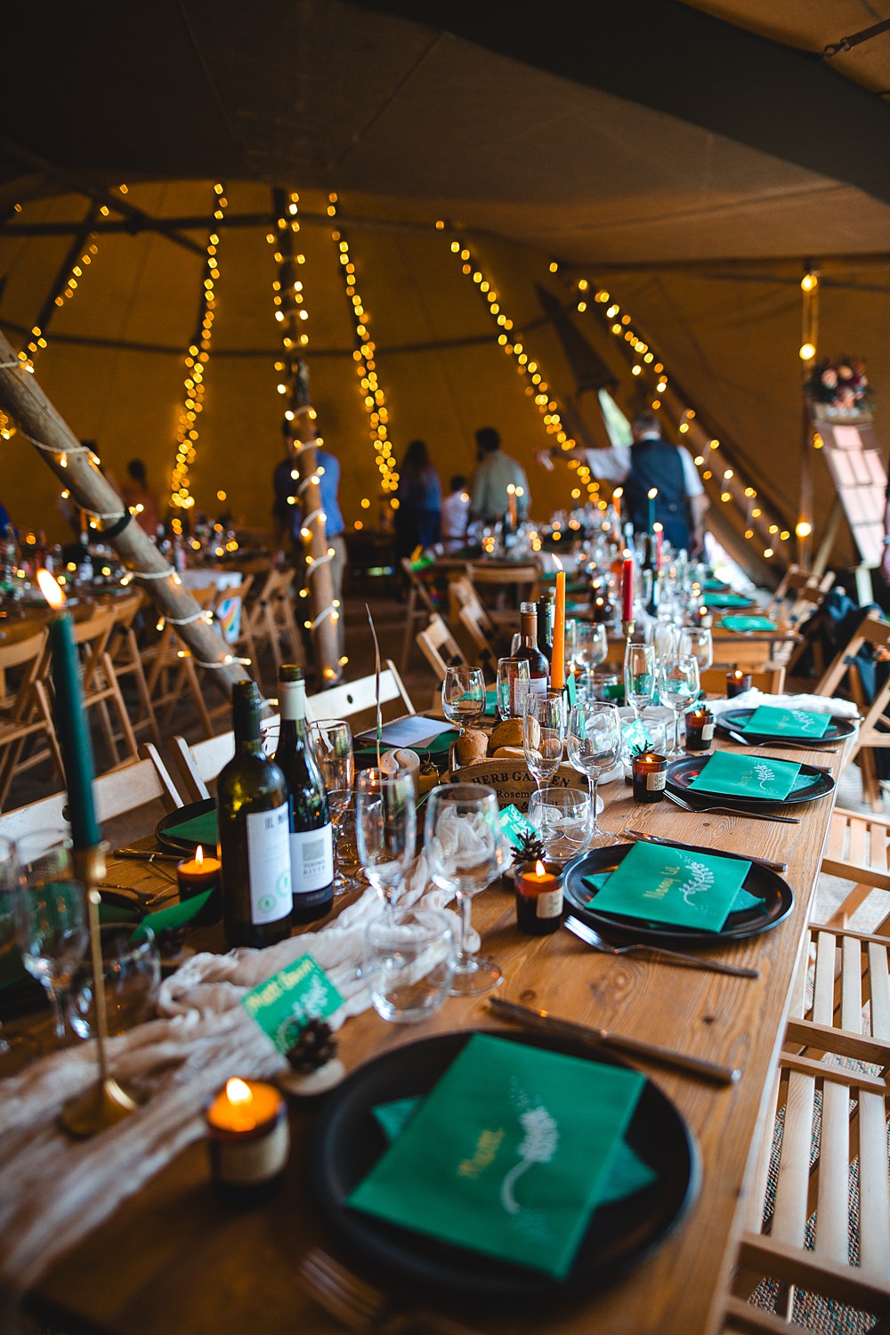 Camp Katur Wedding Alex Bates Photography Long Table Colourful Candles Runner Decor