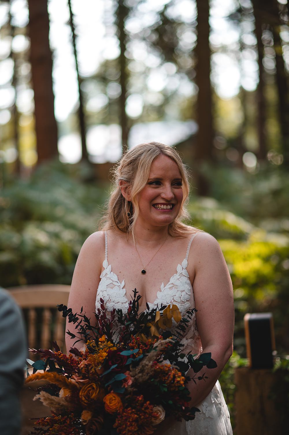 Camp Katur Wedding Alex Bates Photography Bride Bouquet Dried Autumn Red Orange