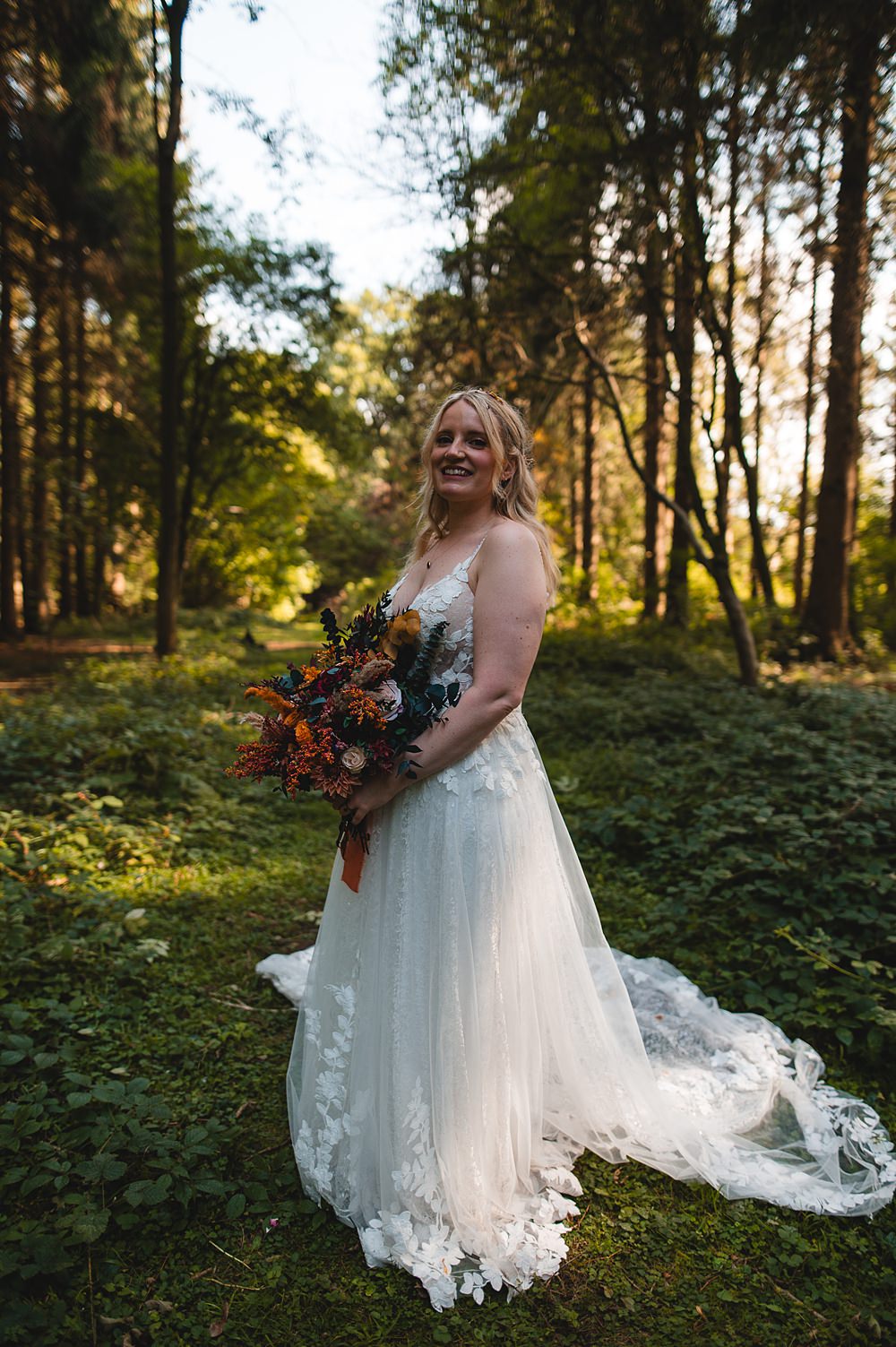 Camp Katur Wedding Alex Bates Photography Dress Gown Bride Bridal Lace Train