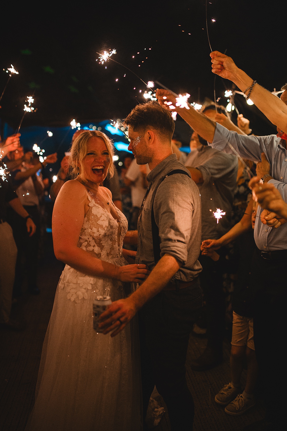 Camp Katur Wedding Alex Bates Photography Sparklers Exit