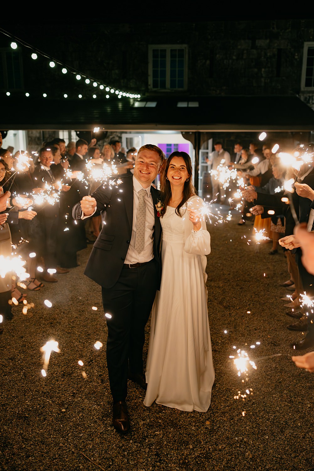 County Down Country House Wedding Iain Irwin Photography Sparkler Exit