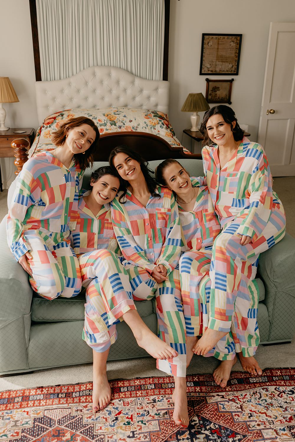 County Down Country House Wedding Iain Irwin Photography Bride Bridesmaids PJs