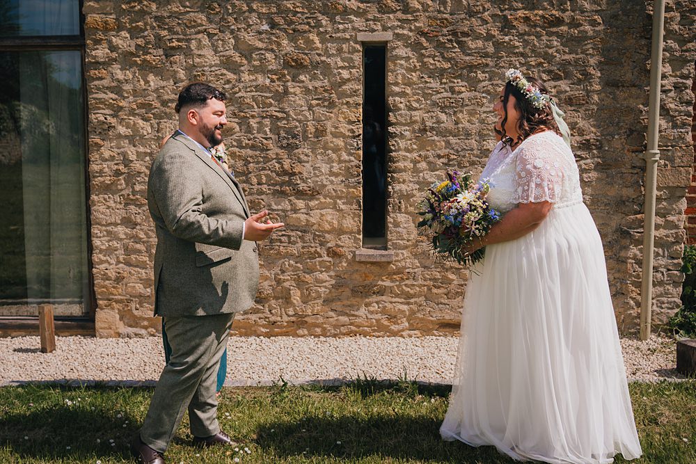 Goodlake Barns Wedding Becky Weir Photography First Look