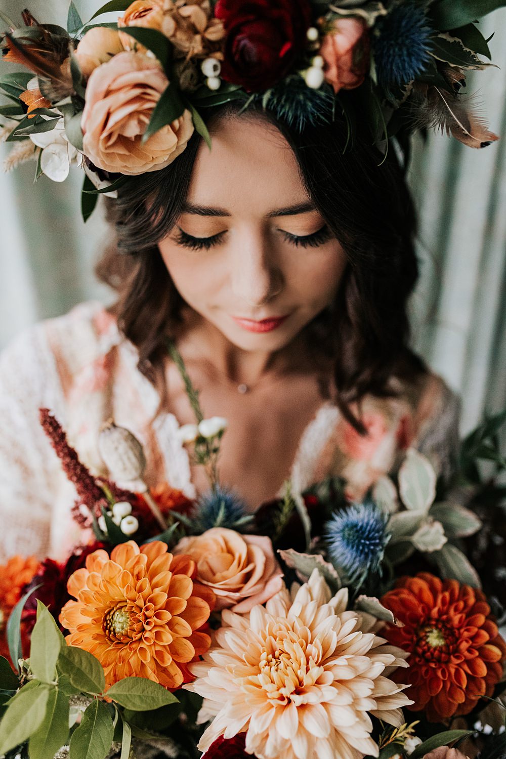 Lordington Park Wedding Ideas Lucy Davis Photography Bride Glower Crown Makeup