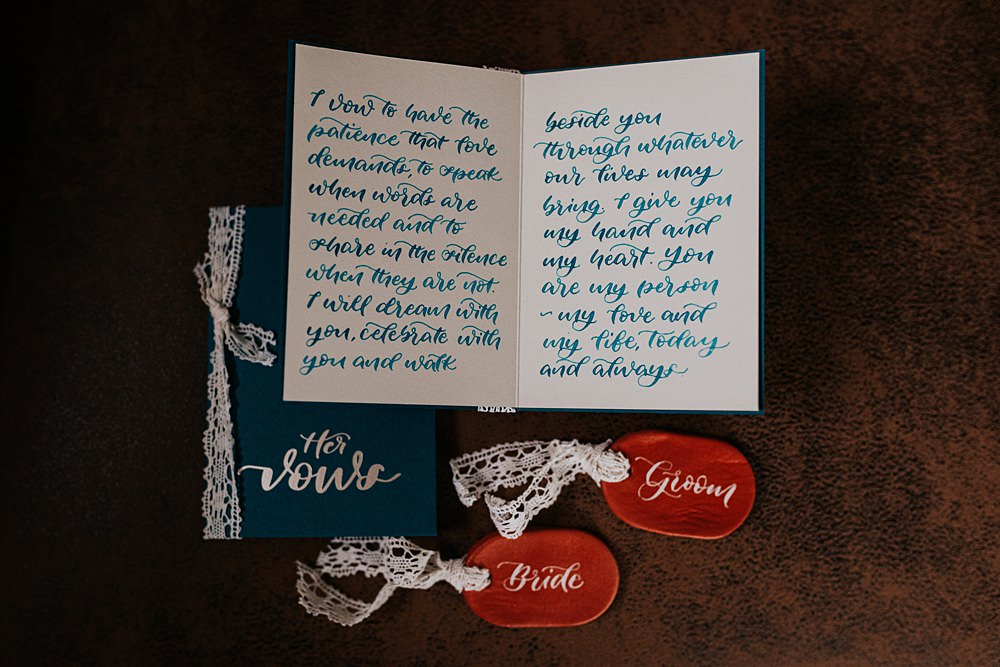 Lordington Park Wedding Ideas Lucy Davis Photography Orange Teal Stationery Invite Vow Book