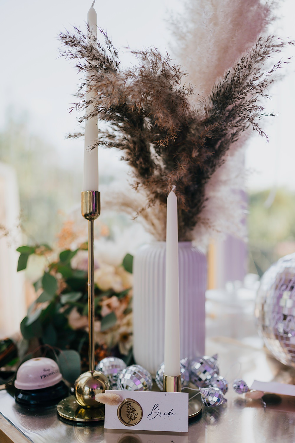 Personal Back Garden Wedding Emma Mcnair Photography Flowers Candles Disco Ball Decor