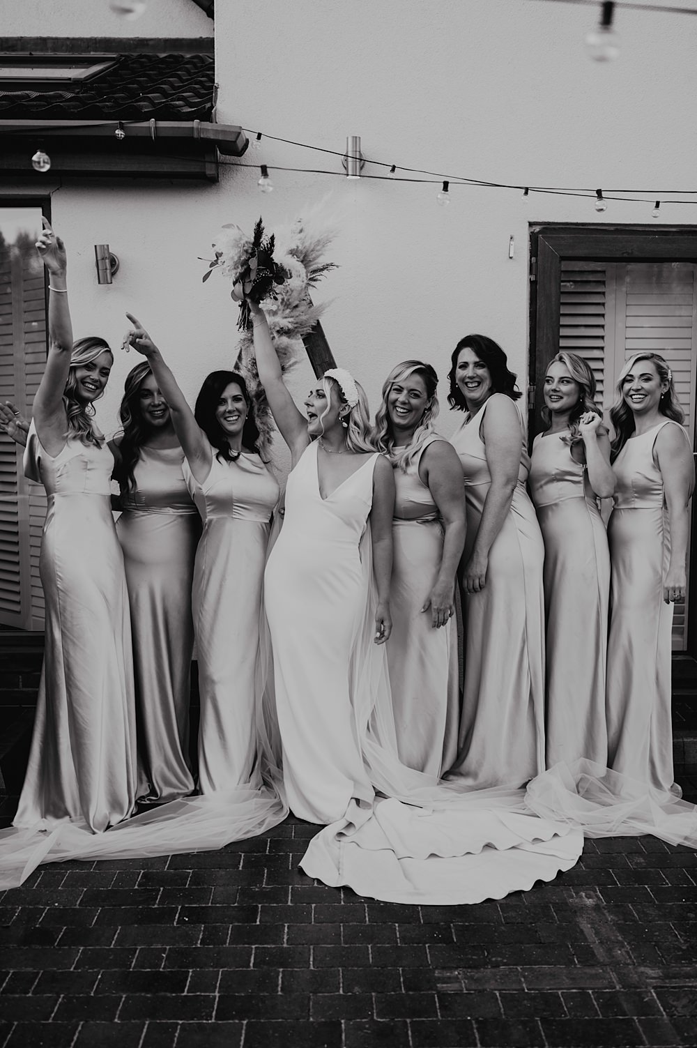Personal Back Garden Wedding Emma Mcnair Photography Bridesmaid Dresses Champagne Long
