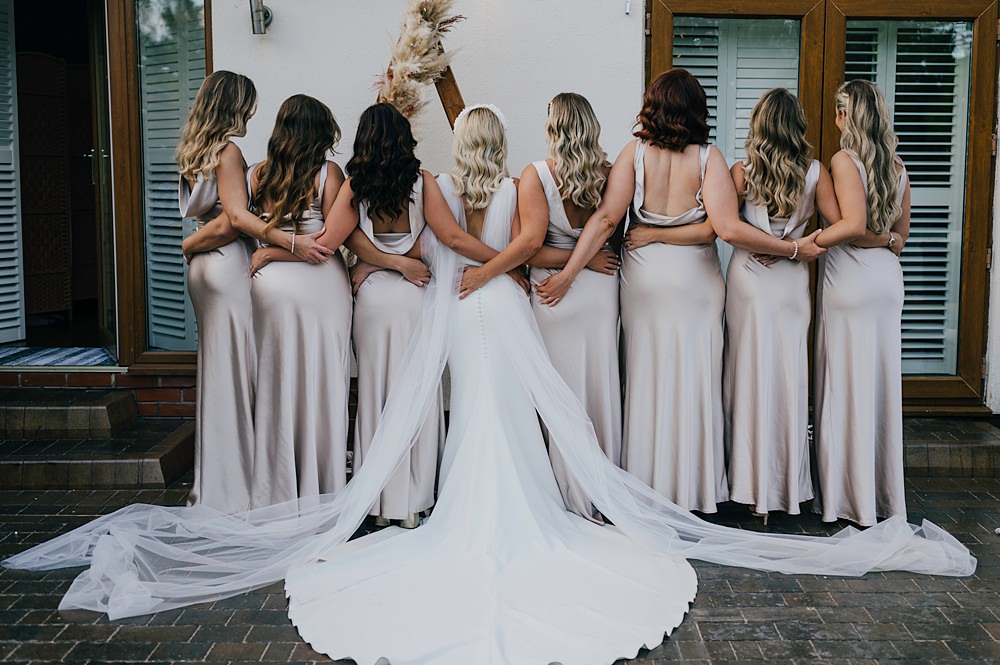 Personal Back Garden Wedding Emma Mcnair Photography Bridesmaid Dresses Champagne Long