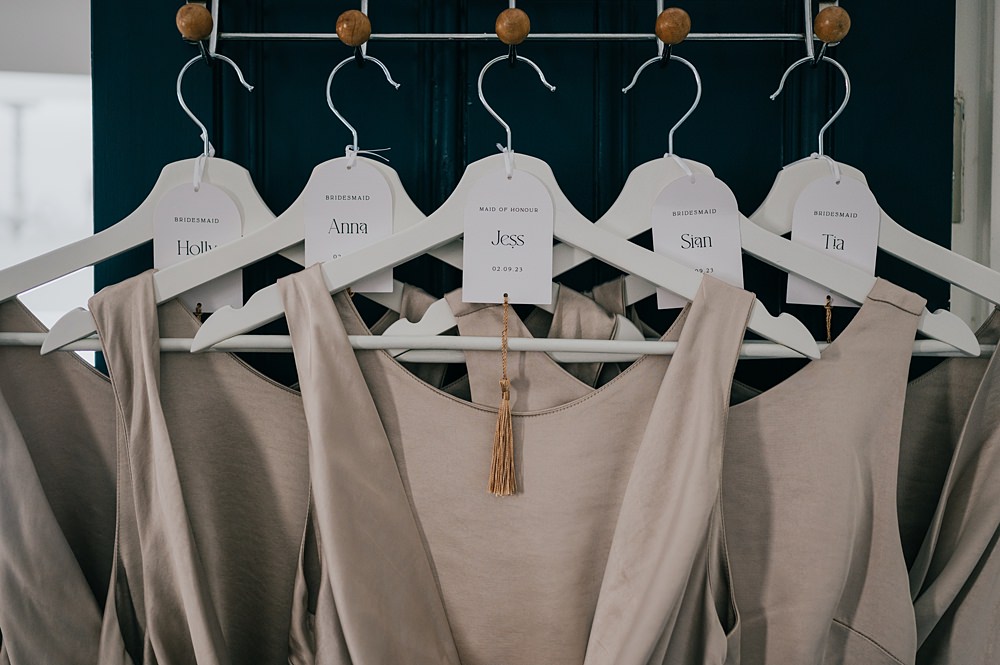 Personal Back Garden Wedding Emma Mcnair Photography Bridesmaid Dress Hangers Labels