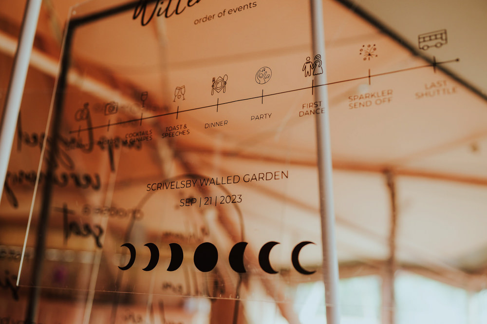 Starry Wedding Steven Haddock Photographer Day Timeline Sign Order Acrylic