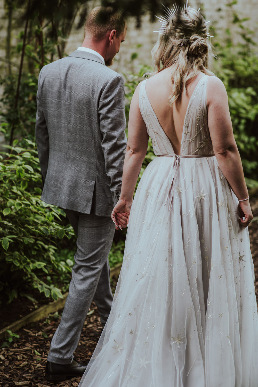 Starry Wedding Steven Haddock Photographer Celestial Star Bridal Dress Watters