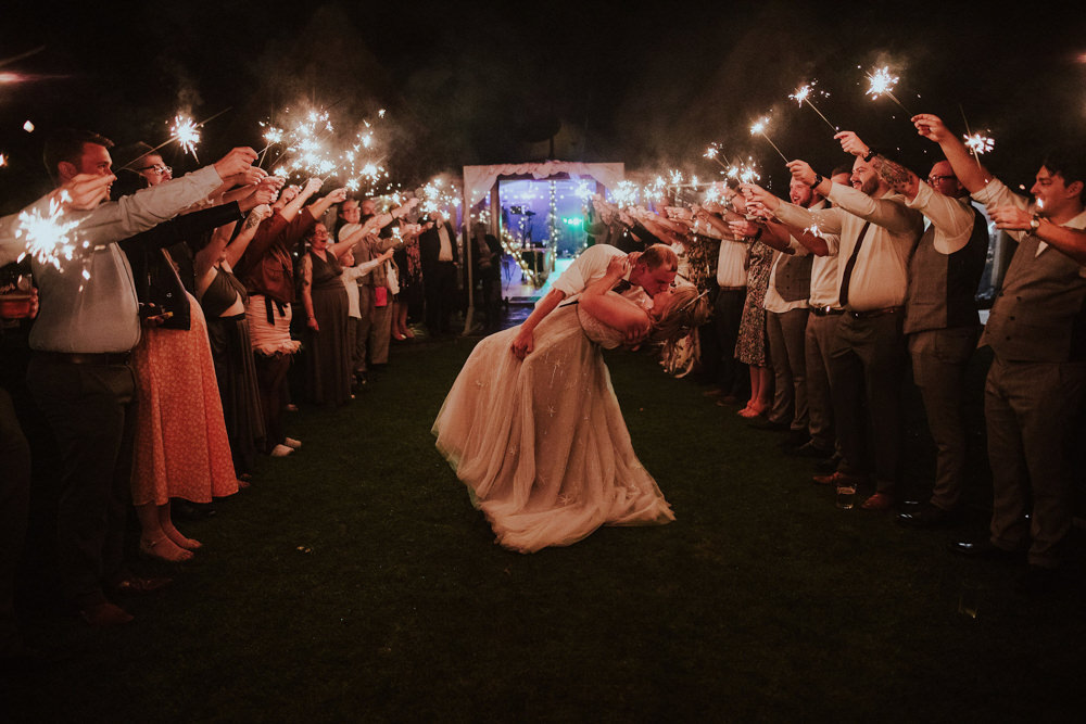 Starry Wedding Steven Haddock Photographer Sparkler Exit